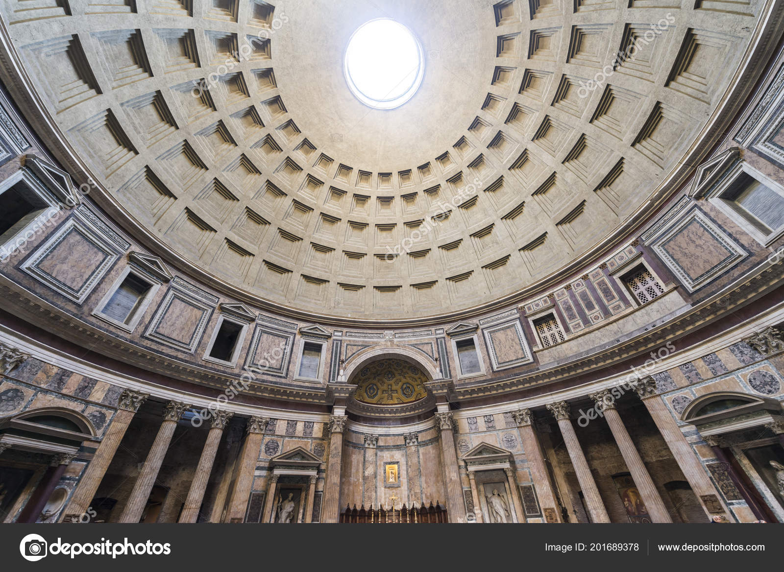 Innenansicht Des Pantheon Rom Redaktionelles Stockfoto