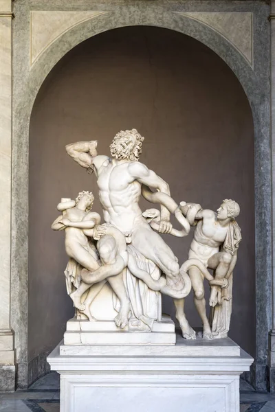 梵蒂冈博物馆的拉奥孔雕塑 — 图库照片