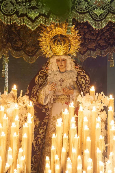 Flotador Palio Hermandad San Bernardo Durante Viaje Penitencial Miércoles Santo — Foto de Stock