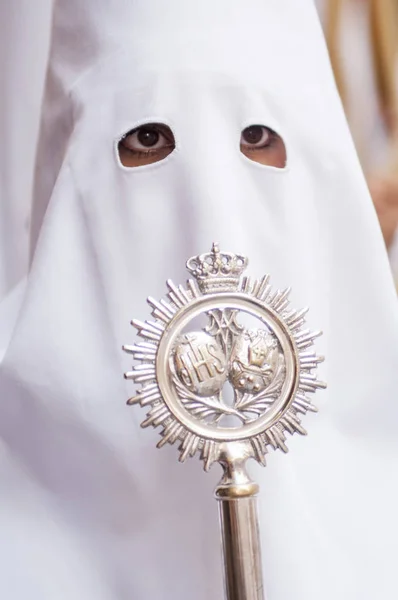 Penitent Brotherhood Candelaria Carrying Badge — Stock Photo, Image