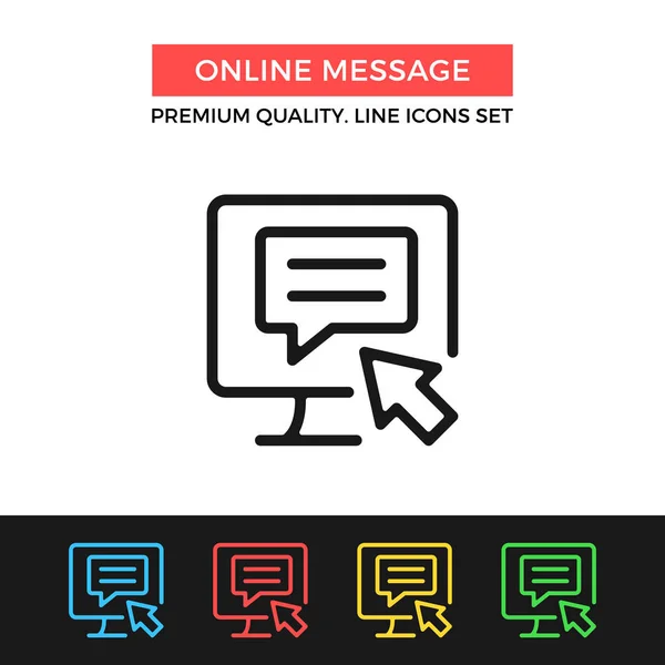 Ícone Mensagem Online Vetorial Design Gráfico Qualidade Premium Sinais Modernos Ilustração De Bancos De Imagens