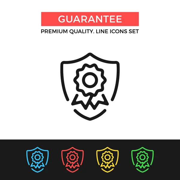 Vector Garantie Pictogram Schild Met Award Badge Premium Kwaliteit Grafisch — Stockvector