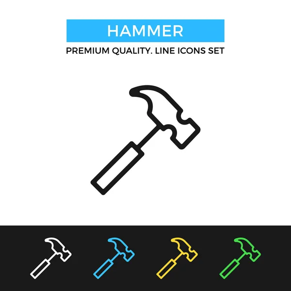 Vector Hamer Pictogram Premium Kwaliteit Grafisch Ontwerp Moderne Borden Overzicht — Stockvector