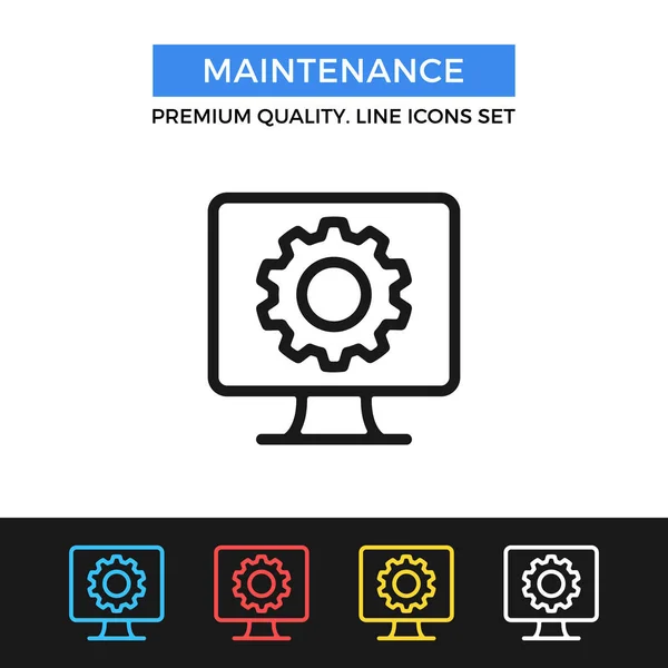 Icône Maintenance Vectorielle Réparation Concepts Support Technique Design Graphique Qualité — Image vectorielle