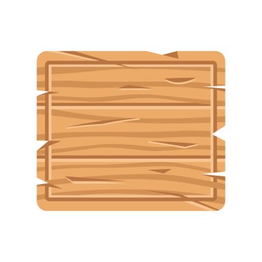 Dikdörtgen ahşap tabela. Ahşap tabelalar, ahşap tahta. Vektör çizimi