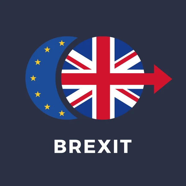 Brexit Reino Unido Abandona Unión Europea Ilustración Vectorial — Vector de stock