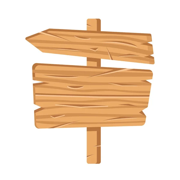 木の看板 木製の板 木製の看板 ベクターイラスト — ストックベクタ