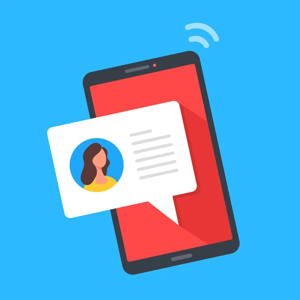 Messaggi Testo Cellulare Con Messaggio Sullo Schermo Smartphone Sms Chat — Vettoriale Stock