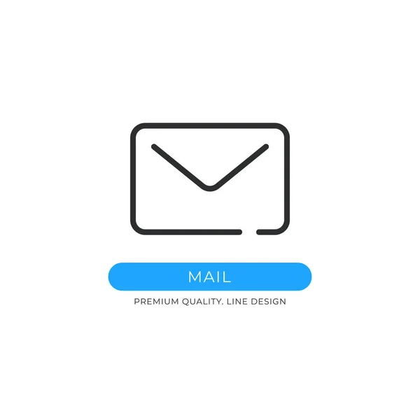 メールアイコン 電子メール 電子メール 電子メールの概念を送信します プレミアム品質のグラフィックデザイン要素 現代的な記号 線形ピクトグラム アウトライン記号 単純なベクトル細い線のアイコン — ストックベクタ