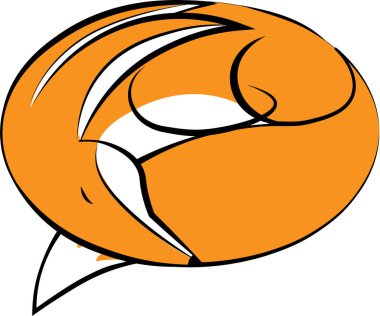  Yalıtılmış bir beyaz arka plan üzerinde uyuyan bir kızıl tilki.