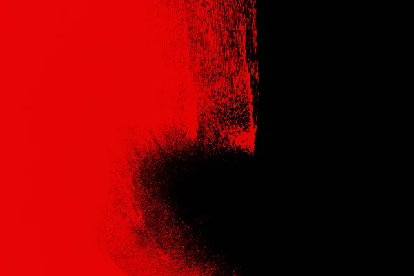 Текстура фона красной и черной краской с мазками гранж-кисти — стоковое фото