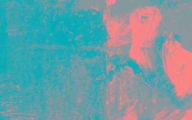 Pembe ve mavi el boyalı arka plan doku fırça darbeleriyle