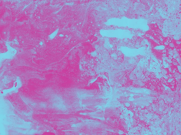 Абстрактна рожево-блакитна мармурова текстура, акрилове мистецтво — стокове фото