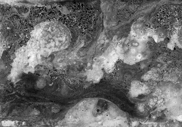 抽象的な白い黒大理石、アクリル アート — ストック写真