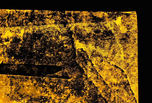 Siyah ve sarı el boyalı arka plan dokusu ile grunge fırça darbeleri — Stok fotoğraf