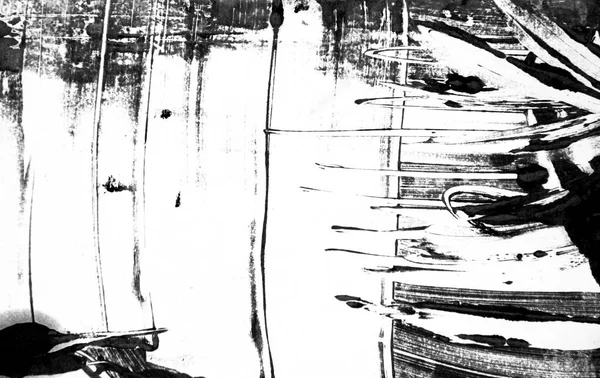 Preto e branco pintura pinceladas fundo — Fotografia de Stock