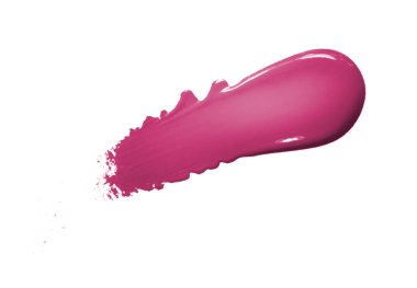 beyaz üzerine pembe boya fırça spot darbesi 
