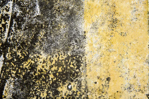 Preto e branco e amarelo pintura pinceladas fundo — Fotografia de Stock