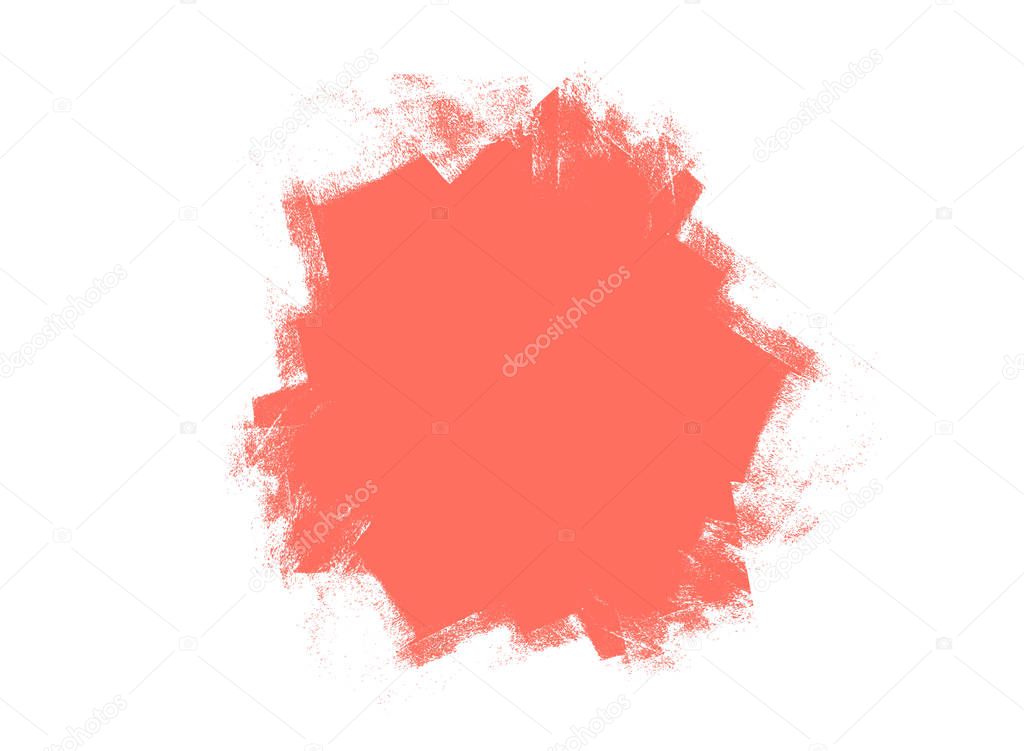 living coral, color of the 2019 year paint stroke