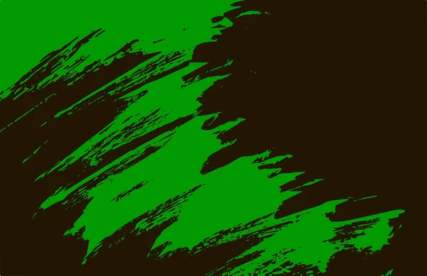 緑と黒のペイント ブラシ ストロークの背景 — ストック写真