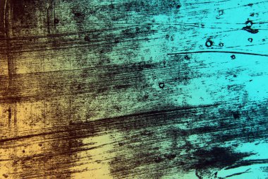  Siyah ve mavi ve sarı degrade el boyalı arka plan dokusu ile grunge fırça darbeleri