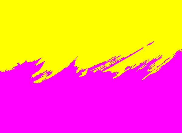 Pink and yellow paint brush strokes background — ストック写真