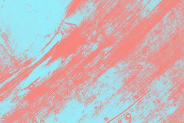 mercan pembe ve açık mavi boya grunge fırça doku arka plan