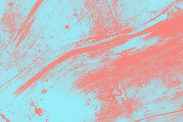 Koral różowy i niebieski farba streszczenie szczotka tekstury tło — Zdjęcie stockowe