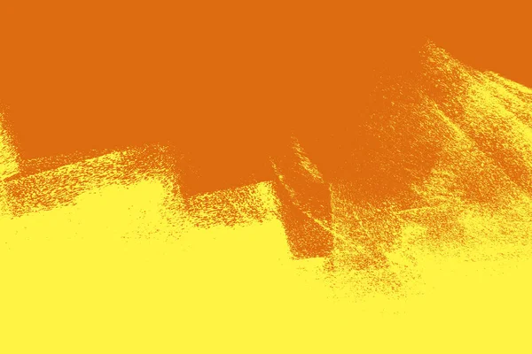 夏の黄色とオレンジを抽象的なグランジ ブラシ テクスチャ背景を描画 — ストック写真