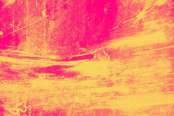 Różowy i żółty pomarańczowy farby streszczenie tekstura z grunge pociągnięcia pędzlem — Zdjęcie stockowe