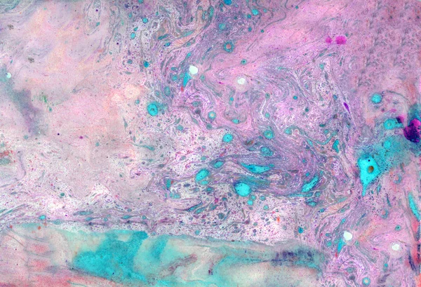 Abstrato azul violeta e ouro textura de mármore, arte acrílicos — Fotografia de Stock