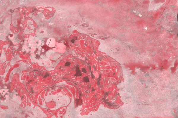 Абстрактна рожева коралова синя мармурова текстура, акрилове мистецтво — стокове фото