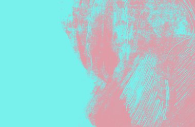 pembe mercan ve mavi boya fırça darbeleri arka plan 