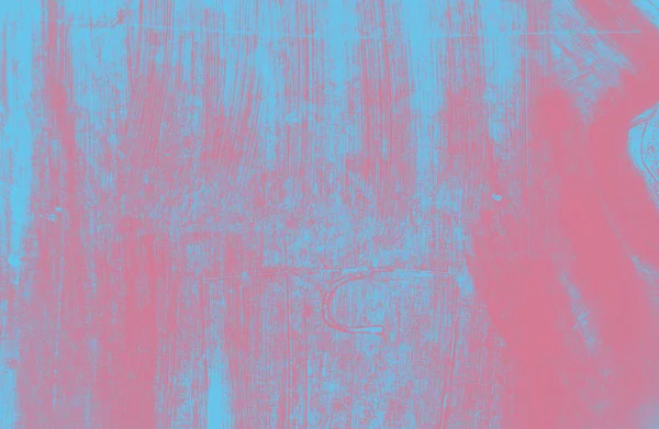 粉红色珊瑚和蓝色油漆笔触背景 — 图库照片