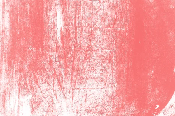 Roze koraal en witte verf penseel streken achtergrond — Stockfoto