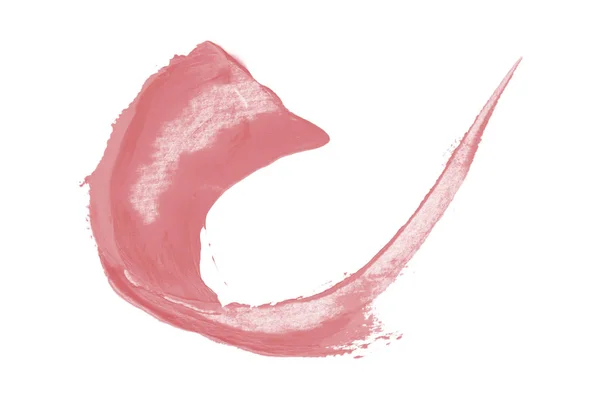 Koraal roze verf penseel plekken op wit — Stockfoto