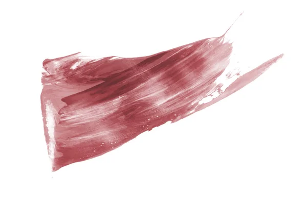 Пятна розовой коралловой краски на белом фоне — стоковое фото