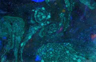 soyut mavi yeşil Mermer doku, akrilik sanat