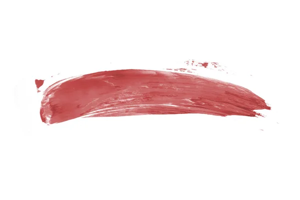 Korallrosa färg pensel fläckar på vit — Stockfoto