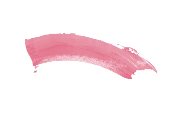 Pontos de pincel de tinta rosa coral no branco — Fotografia de Stock