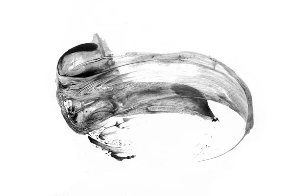 Siyah boya fırça beyaz lekeler — Stok fotoğraf