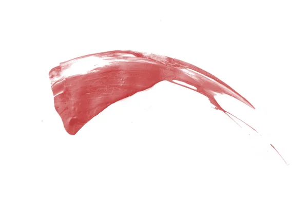 Koraal roze verf penseel plekken op wit — Stockfoto