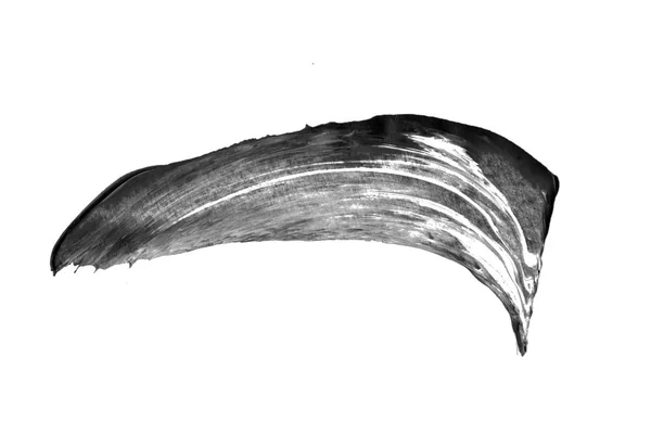 Pintar manchas escova preta no fundo branco — Fotografia de Stock