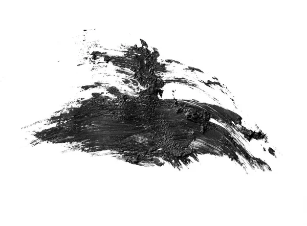 Weiße schwarze Pinselflecken auf weißem Hintergrund — Stockfoto