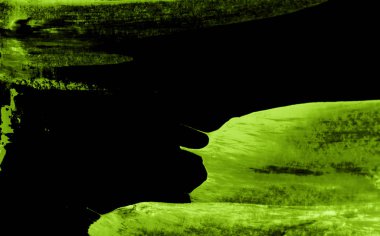 siyah arka planda yeşil mavi boya fırçası lekeler