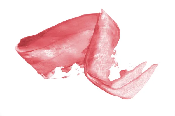 白い背景にピンクのペイントブラシスポット — ストック写真