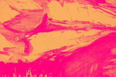 turuncu mercan pembe boya fırça sıyrık arka plan 