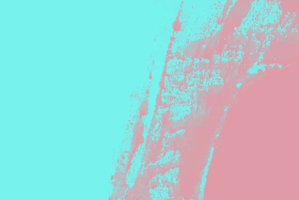 青いサンゴピンクのペイントブラシストロークの背景 — ストック写真