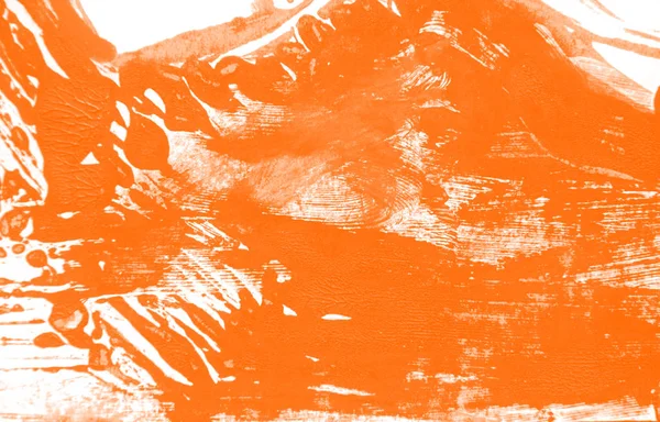 白オレンジ色の筆致 — ストック写真