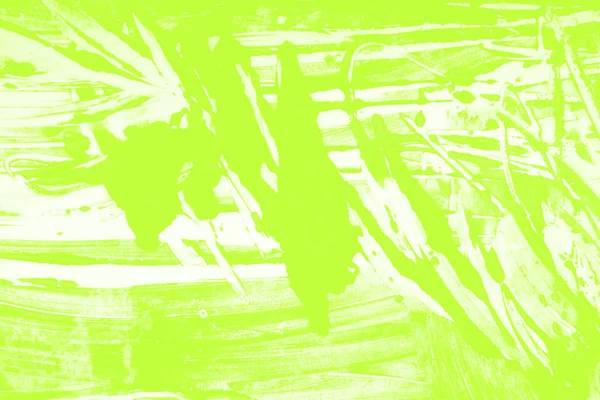 Wit groen geel verf borstel beroertes achtergrond — Stockfoto